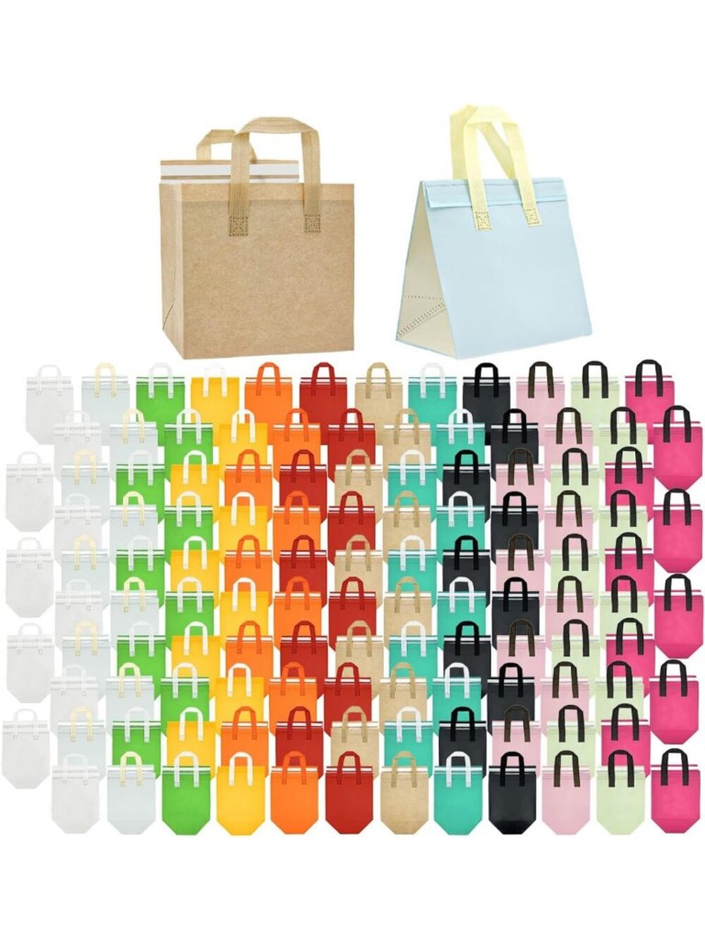 120 Insulated Take Out Bags for Hot & Cold Food - Thermal Delivery Cooler Bags